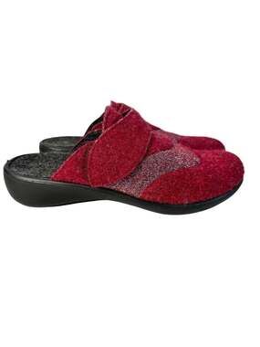 Westland Korsika Slippers Red Slide On Clogs Mules Slippers Textile Upper Size 7